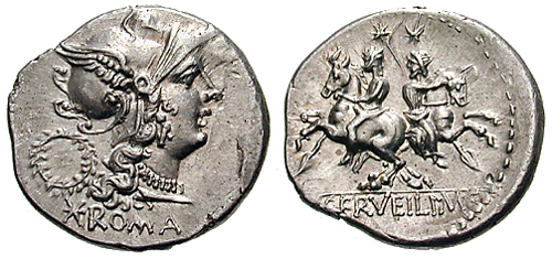 servilia roman coin denarius